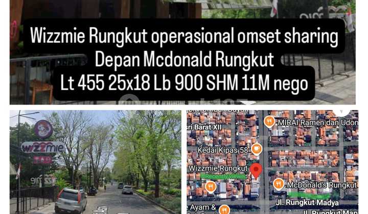 Dijual Restoran Aktif Operasional dan Ramai Wizzmie Rungkut