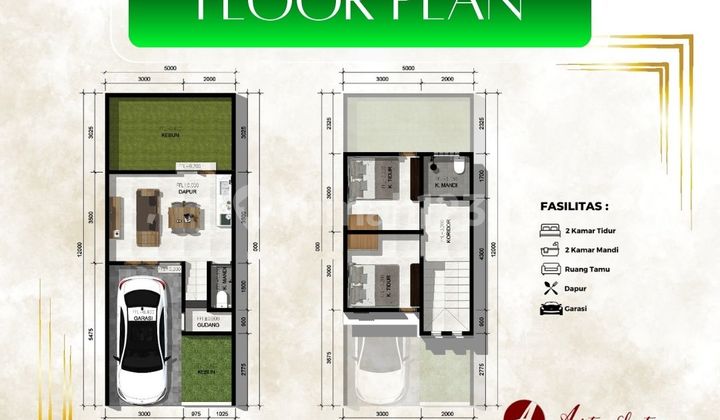 RUMAH CLUSTER 2 LANTAI MODERN TROPIS DI TABANAN SUASANA ASRI 2
