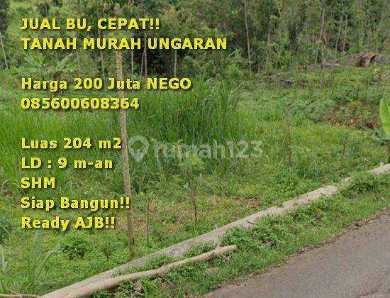 Tanah Murah Ungaran, 8 Menit Exit Tol, 204 M2, SHM Siap Ajb  2