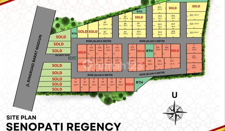 Selatan Kantor Pt. Imst, Kavling Murah Madiun Senopati 1