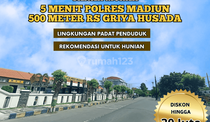 Tanah Murah Demangan, Cocok Untuk Hunian, 1 Km Polres Madiun 1