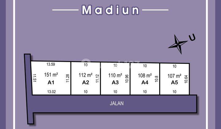 Kavling Murah Madiun Taman, 3 Menit Rs Griya Husada 1