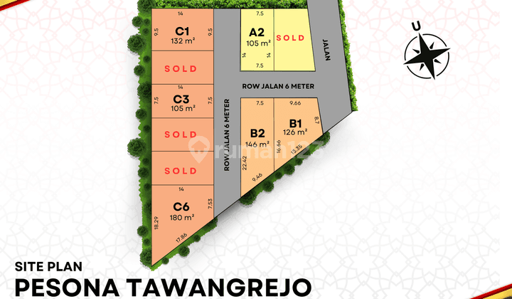 Dekat Terminal Tanah Murah Madiun Kota, Tawangrejo 1