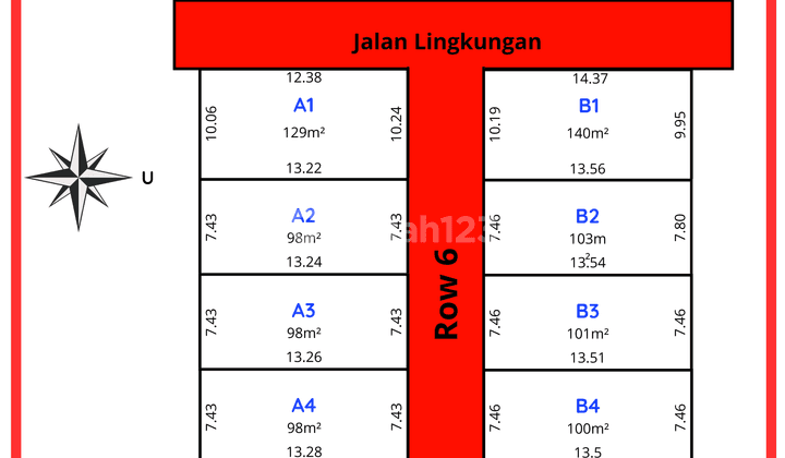 Tanah Murah Madiun Kanigoro, Dekat Suncity Mall 1