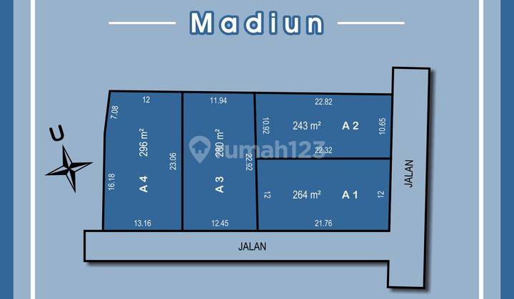 Tanah Murah Madiun Patihan 1 Jt an m2 Dekat Stasiun Madiun 1