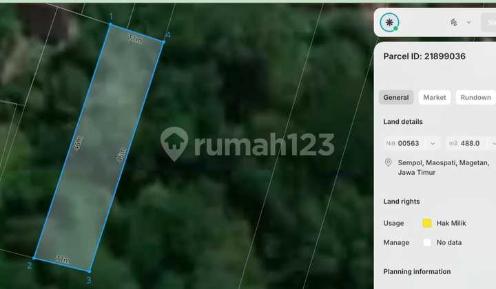DIJUAL MURAH TANAH PEKARANGAN SEMPOL MAOSPATI 2 MENIT UNESA KAMPUS MAGETAN 1 JUTAAN/M2  2