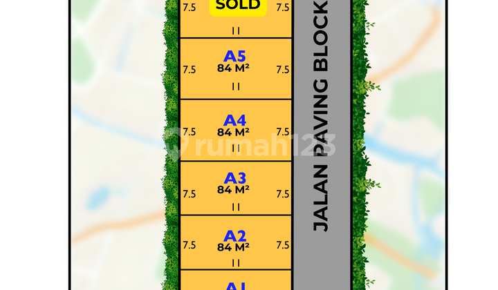 Tanah SHM Serayu Madiun Kota Dekat Samsat & Poltek Rp200 Jutaan.