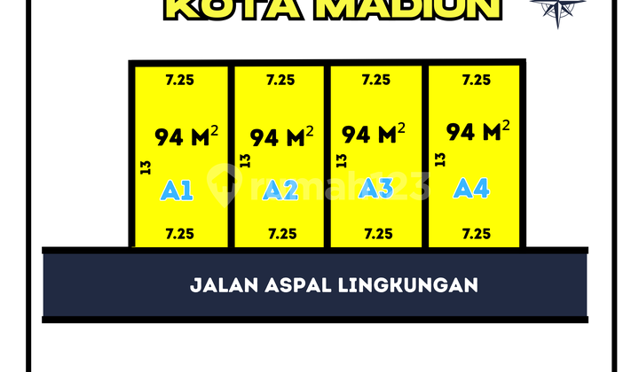 Sell Fast Land on Salak Street, Madiun City, Around 300 Million