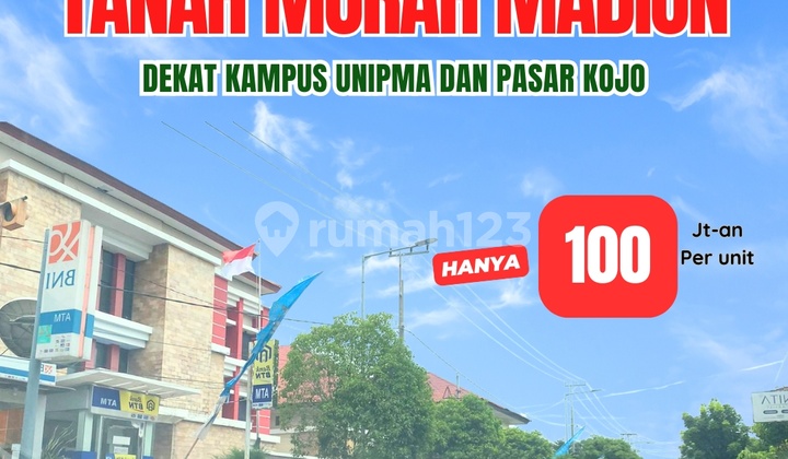 Tanah 100 JUTAAN Siap AJB Mojopurno Madiun dekat kampus UNIPMA