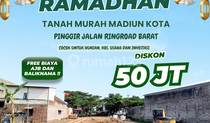 Cheap Land Madiun Ring Road 200 Million, Front of Hermina Hospital!