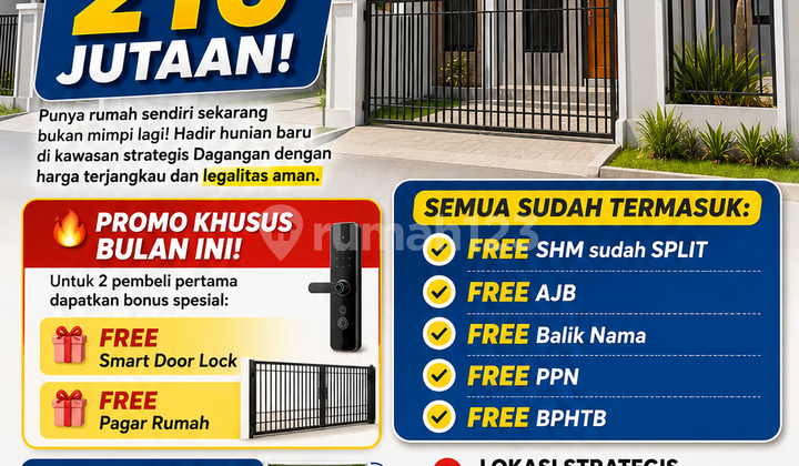 Promo Rumah Baru Dagangan Madiun - Harga Mulai 210 Jutaan