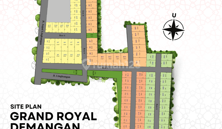 Tanah di Jalan Jati Kusumo, Madiun SHM 108 m² 2