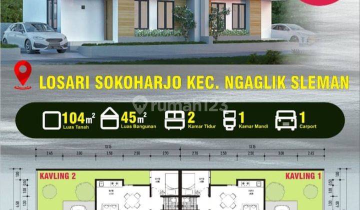 Murahh Baanget!! Rumah Tumbuh Konsep Japanese 2 Unit Kekinian Di Sukoharjo Ngaglik Sleman 1