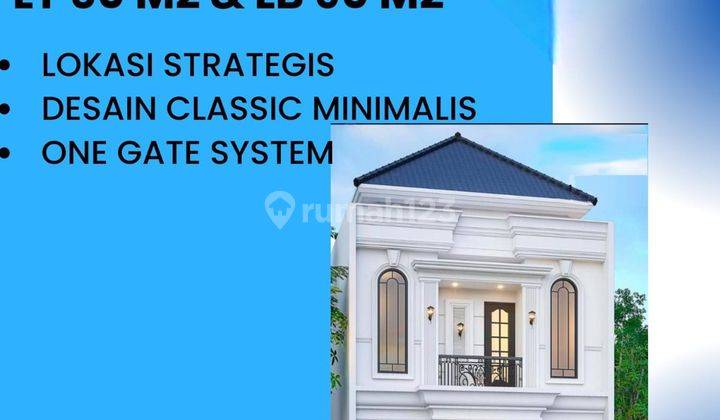 Rumah Classic Minimalis Dalam Cluster Akses 2mobil Dicondet  2