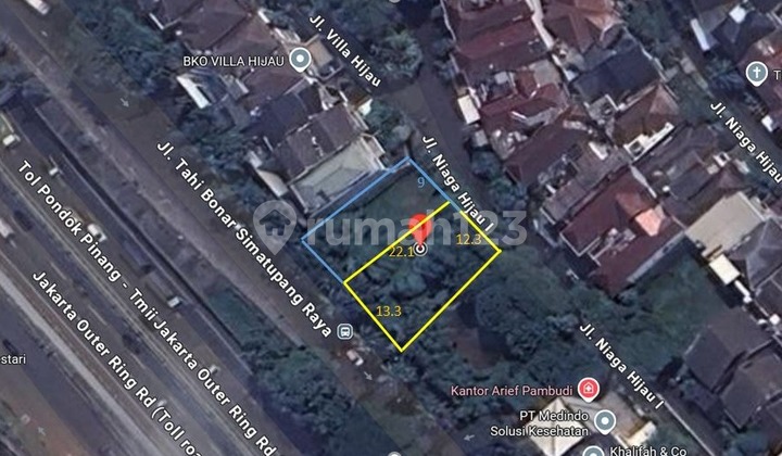 Murah! Tanah Dijual 338M2,Jl Villa Hijau - Pondok Pinang/Indah, Belakang Tb Simatupang, Jak-Sel Murah! Tanah Dijual 338M2,Jl Villa Hijau - Pondok Pinang/Indah, Belakang Tb Simatupang, Jak-Sel