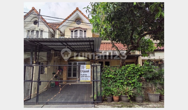 Turun Harga!. Rumah Dijual : Lt:136(8X17),Lb:144m2, 1.5Lt, SHM, Barat,R. Kerja 2, AC 6 Unit, Citra Garden 2, Jakarta Barat,