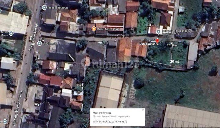 Dijual Tanah Siap Pakai, Curug Wetan , Seluas 400M2. Hanya 100 Mtr Dari Jln Raya Stpi Curug 2