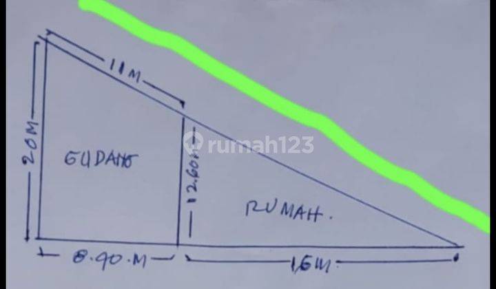 Rumah Gudang Hadap Jalan di Area Niaga Yg Ramai Cipondoh  2