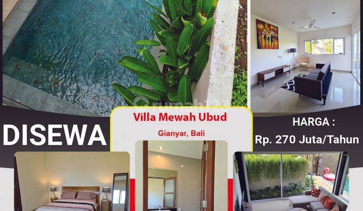 Sewa rent Liburan Villa Tropical Ubud Full Furnished 2 BR Dengan Keindahan Alam di Gianyar, Bali 2