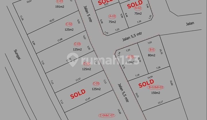 Dijual Tanah Kavling 3 Blok View Sungai Di Gatsu Timur Pk