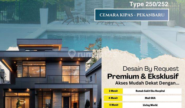 Dijual Rumah Cluster Lokasi Cemara Kipas Pekanbaru 1