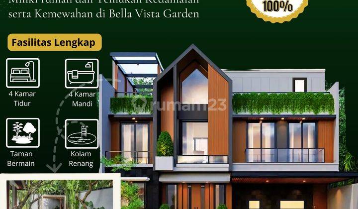 Rumah Design Bebas Request Tanah SHM Jalan Cemara Gading 1