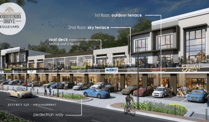 Ruko 2,5 Lantai Downtown Drive di Kawasan Strategis Gading Serpong