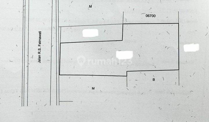 TANAH PINGGIR JALAN RAYA FATMAWATI STRATEGIS ADA BANGUNAN KIOS SHM 2