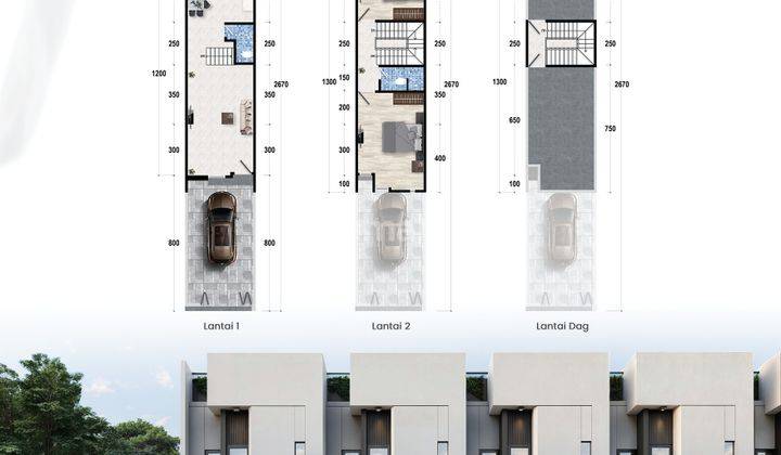 Townhouse Minimalis Jalan Pandan Komplek Krakatau Ville 2