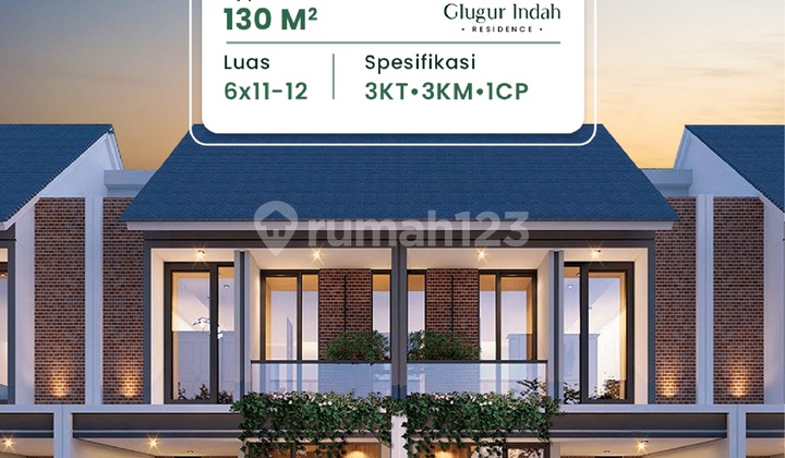 Rumah Komplek Glugur Indah Residence Jalan Yos Sudarso Siap Huni