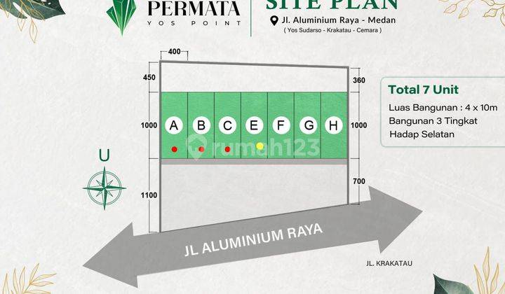 Ruko Baru Permata Yos Point Jalan Aluminium Yos Sudarso Krakatau 2