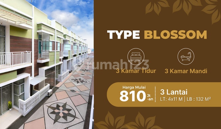 Ruko 3 Lantai Komplek Orchid Garden Jalan Suluh Daerah Pancing