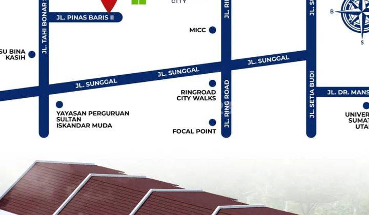 Rumah Hunian Sunggal Pinang Baris City Jalan Pinang Baris 2 2