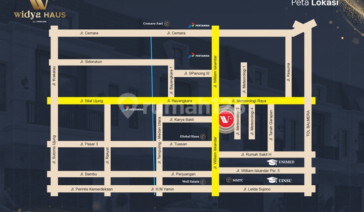 Rumah Baru Komplek Widya Haus Williem iskandar Daerah Pancing  2