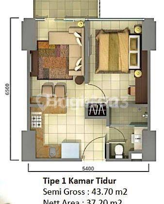 Apartemen Casa de Parco Tower Orchidea Tipe 1 BED ROOM (Semi-Furnished) 2