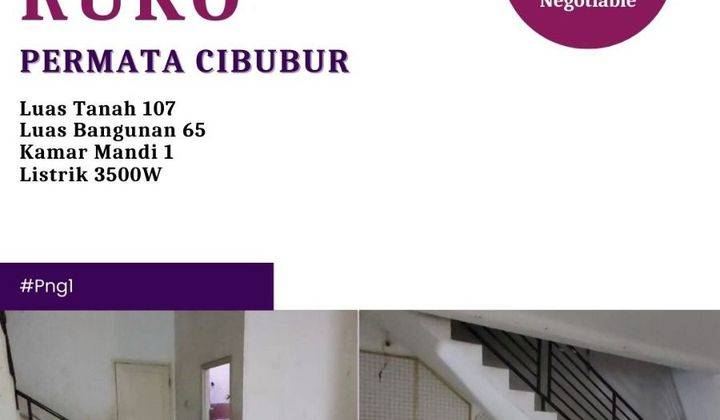 Dijual Ruko Siap Pakai Di Permata Cibubur Didalam Kawasan Strategis 1