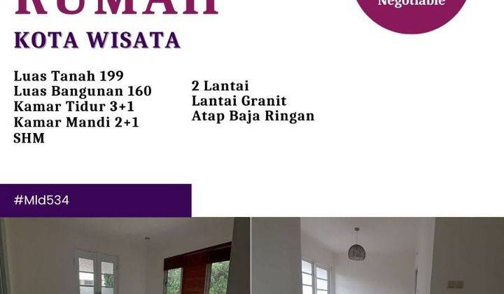 Dijual Rumah 2 Lantai Di Kawasan Strategis Kota Wisata 1