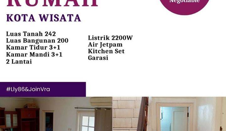 Disewakan Rumah Siap Huni Di Kota Wisata Dekat Fasilitas Umum 2