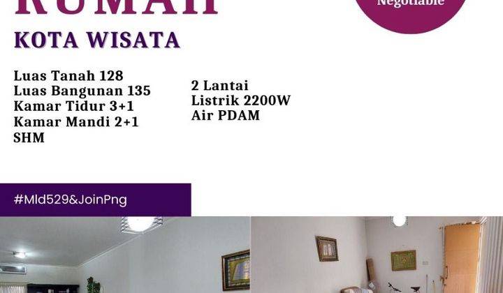 Dijual Rumah 2 Lantai Di Kawasan Strategis Kota Wisata 1