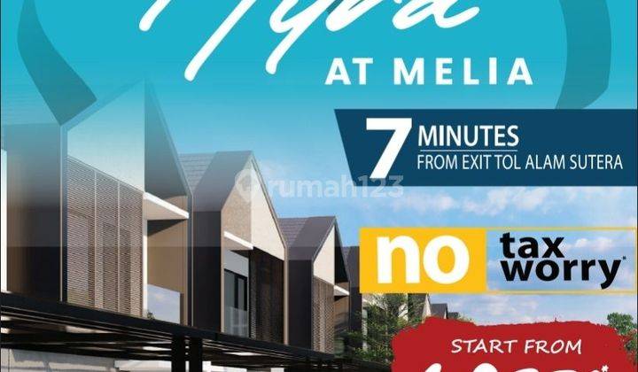 Rumah 2 Lantai 7 Menit Toll Alam Sutera Graha Raya Dp 0% Free Ppn 1