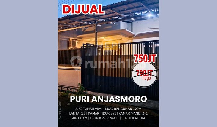Rumah Murah Puri Anjasmoro Siap Huni Di Dekat Bandara 1