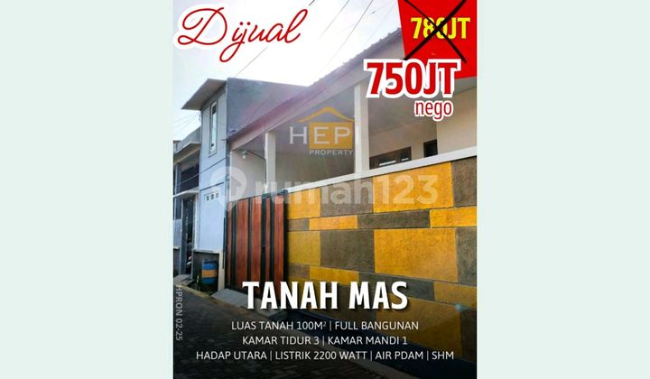 New Fresh House in the Central Housing of Semarang City. New House in the Tanah Mas Area. 1