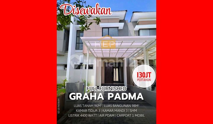 House for Rent in Graha Padma Semarang Near Karangturi