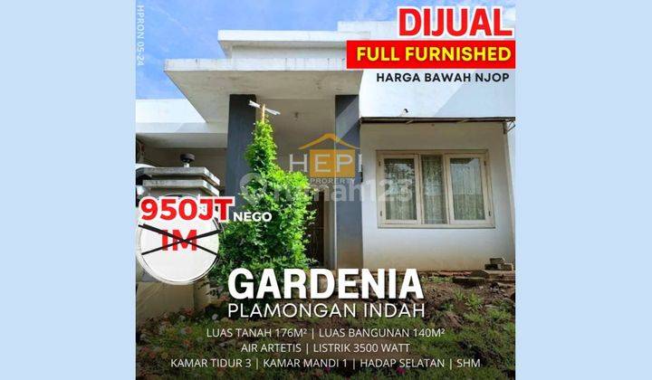 Rumah Full Furnished Dijual Dengan Harga Dibawah Njop Perumahan Gardenia Plamongan Indah 1