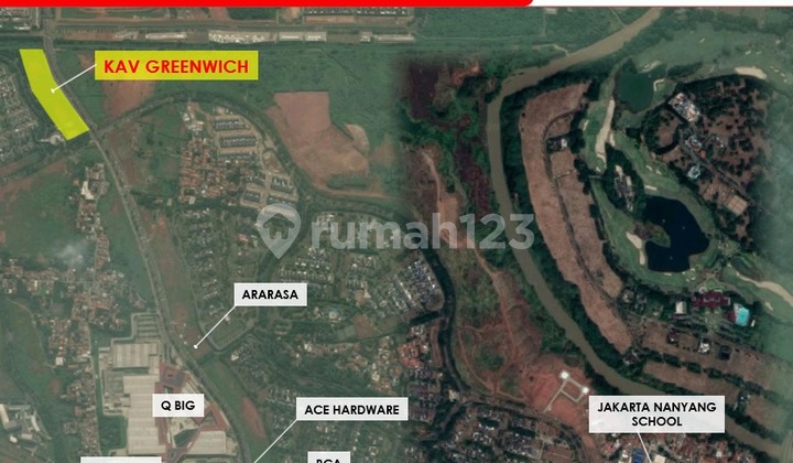 Greenwich Commercial Plot Strategic Location at GS BSD Border Greenwich Commercial Plot Strategic Location at GS BSD Border