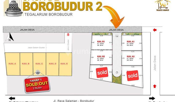 Rumah Murah di Cluster Design Artistik Borobudur Magelang 2