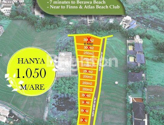 Freehold Tanah Kavling Premium di Berawa Canggu Bali 1