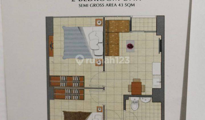 Apartemen Tifolia Pulomas Dekat Transjakarta & LRT 2 Kamar Tidur 1