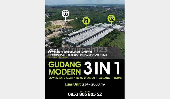 Gudang + Office 2 lantai Ruko Bizhub 52X Balikpapan  1