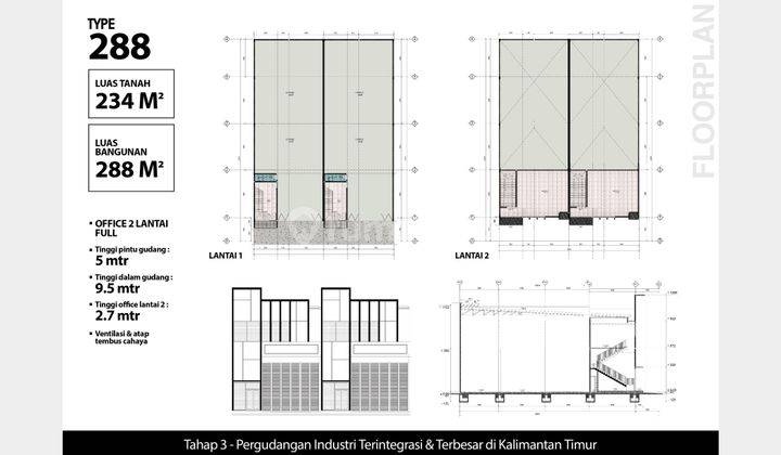 Gudang modern office ruko 2 lantai terbaik di balikpapan 2